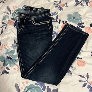 Two pair of Miss Me jeans one straight leg and one flair